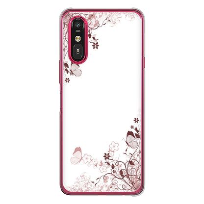らくらくスマートフォン a A401FC  Y!mobile 高画質仕上げ 背面印刷 ハードケースバタフライ