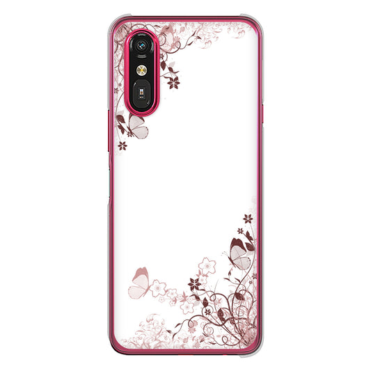 らくらくスマートフォン a A401FC  Y!mobile 高画質仕上げ 背面印刷 ハードケースバタフライ