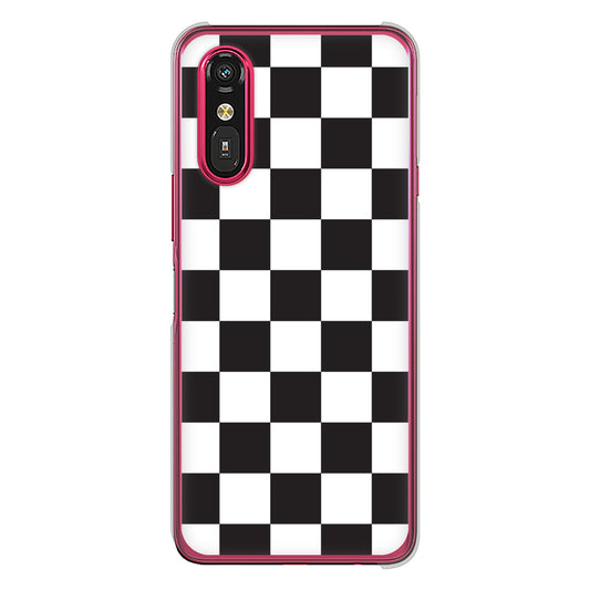らくらくスマートフォン a A401FC  Y!mobile 高画質仕上げ 背面印刷 ハードケース 【151 フラッグチェック】