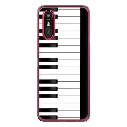 らくらくスマートフォン a A401FC  Y!mobile 高画質仕上げ 背面印刷 ハードケースピアノ