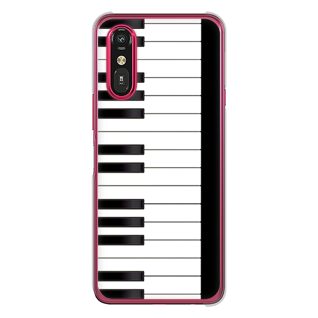 らくらくスマートフォン a A401FC  Y!mobile 高画質仕上げ 背面印刷 ハードケースピアノ