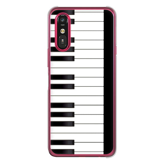 らくらくスマートフォン a A401FC  Y!mobile 高画質仕上げ 背面印刷 ハードケースピアノ