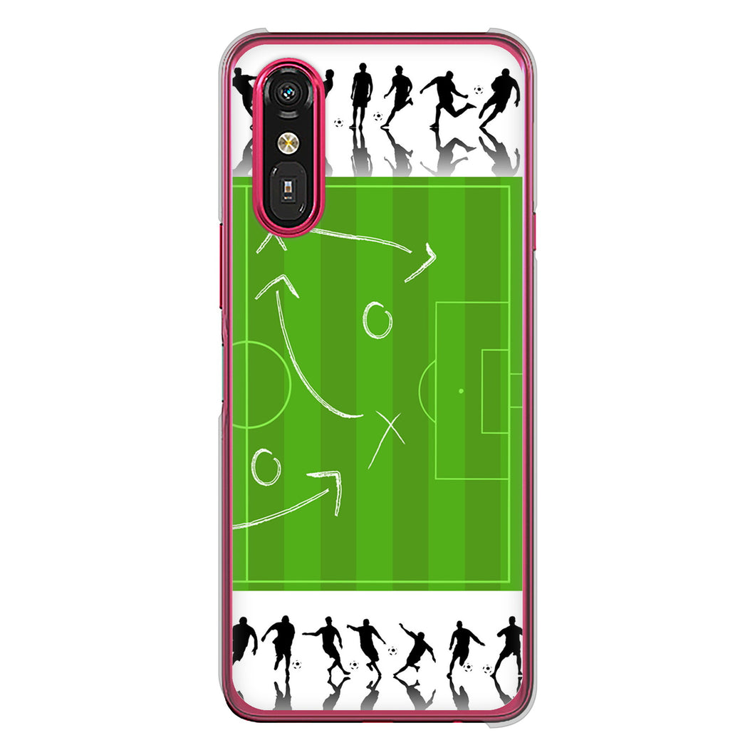 らくらくスマートフォン a A401FC  Y!mobile 高画質仕上げ 背面印刷 ハードケース 【304 サッカー戦略ボード】