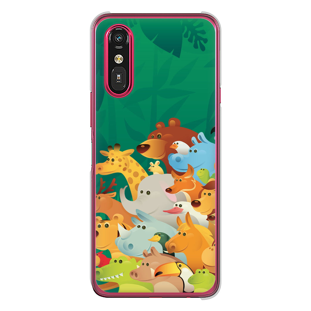らくらくスマートフォン a A401FC  Y!mobile 高画質仕上げ 背面印刷 ハードケース 【370 全員集合】
