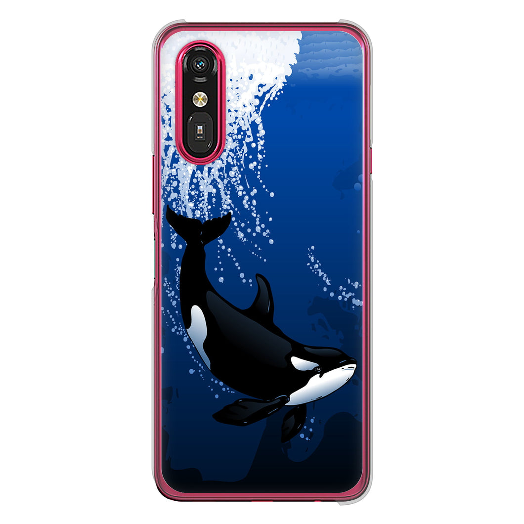 らくらくスマートフォン a A401FC  Y!mobile 高画質仕上げ 背面印刷 ハードケース海の守り神