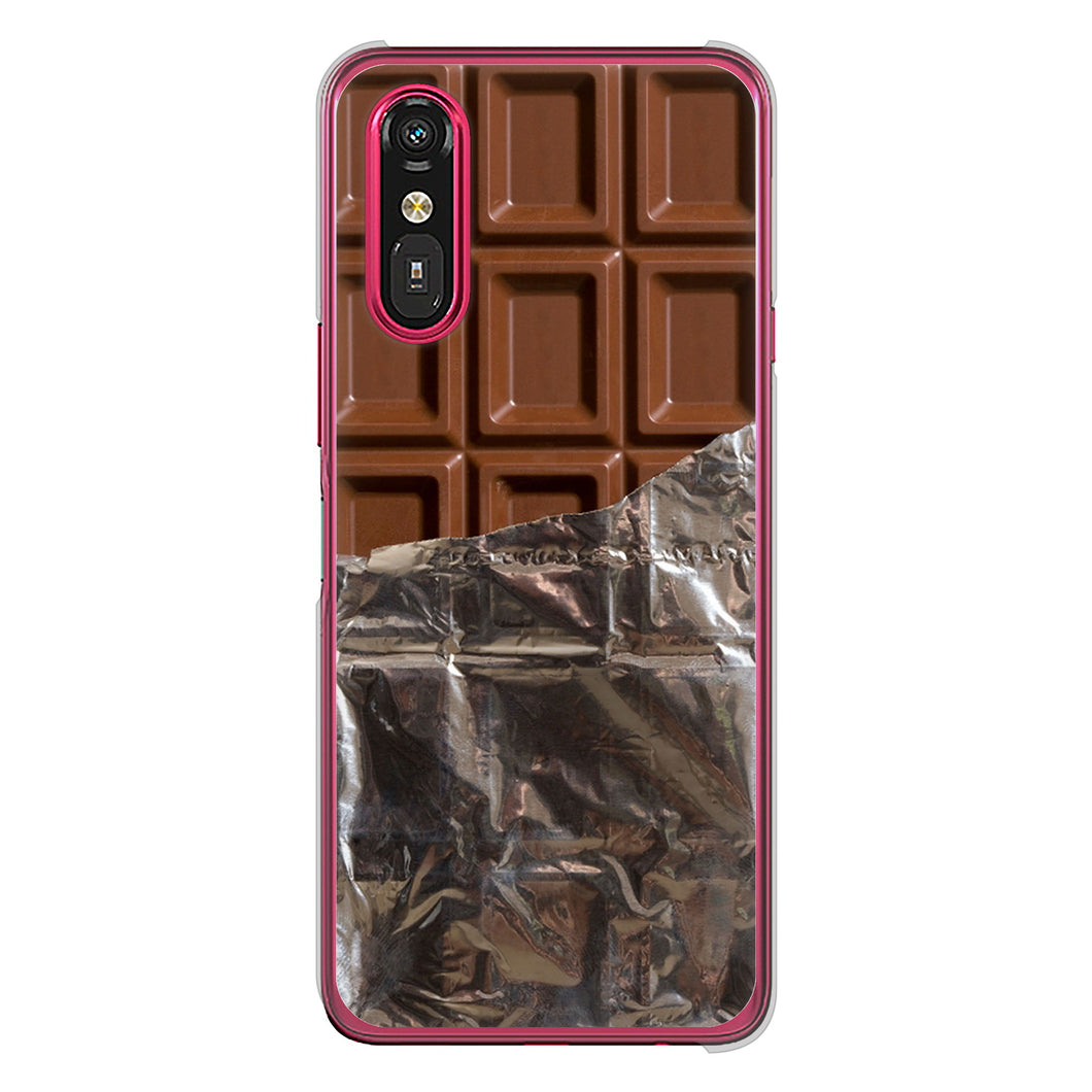 らくらくスマートフォン a A401FC  Y!mobile 高画質仕上げ 背面印刷 ハードケース板チョコ