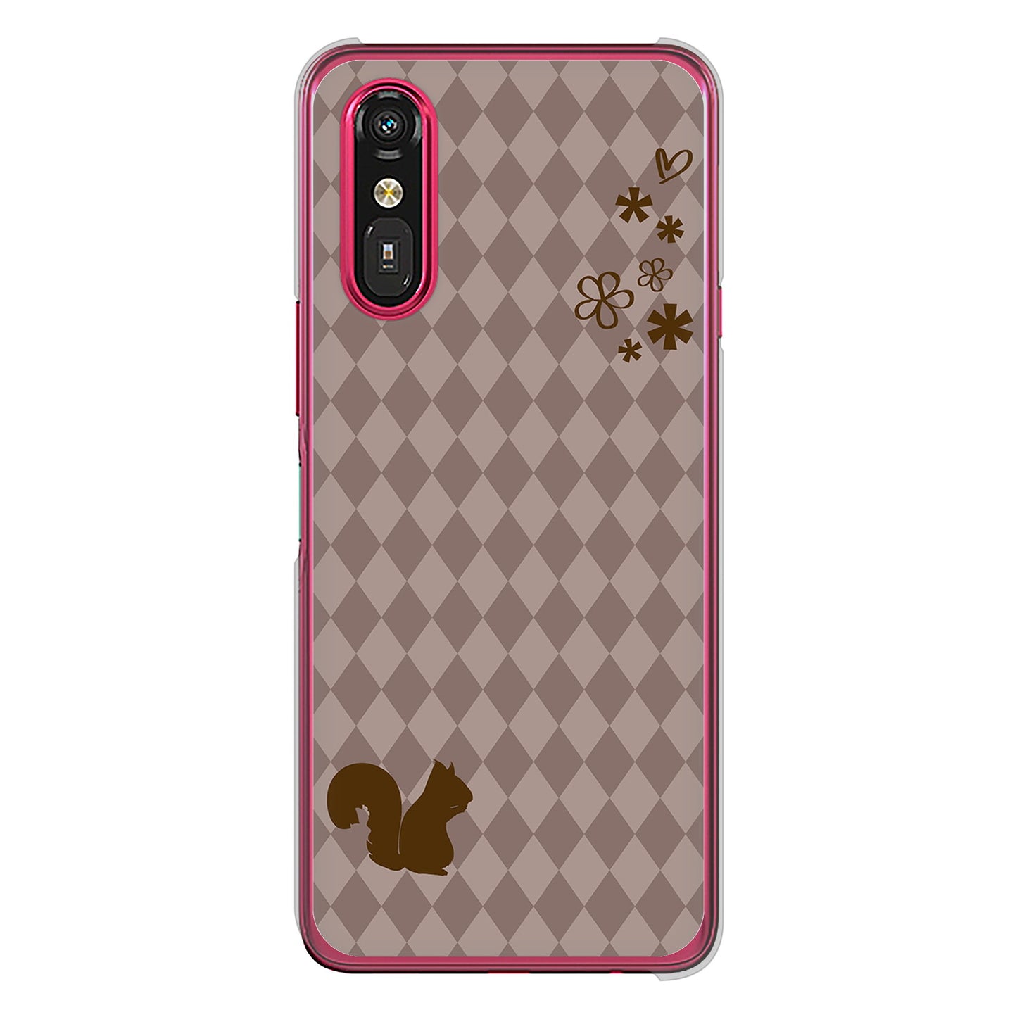 らくらくスマートフォン a A401FC  Y!mobile 高画質仕上げ 背面印刷 ハードケース 【515 リス】