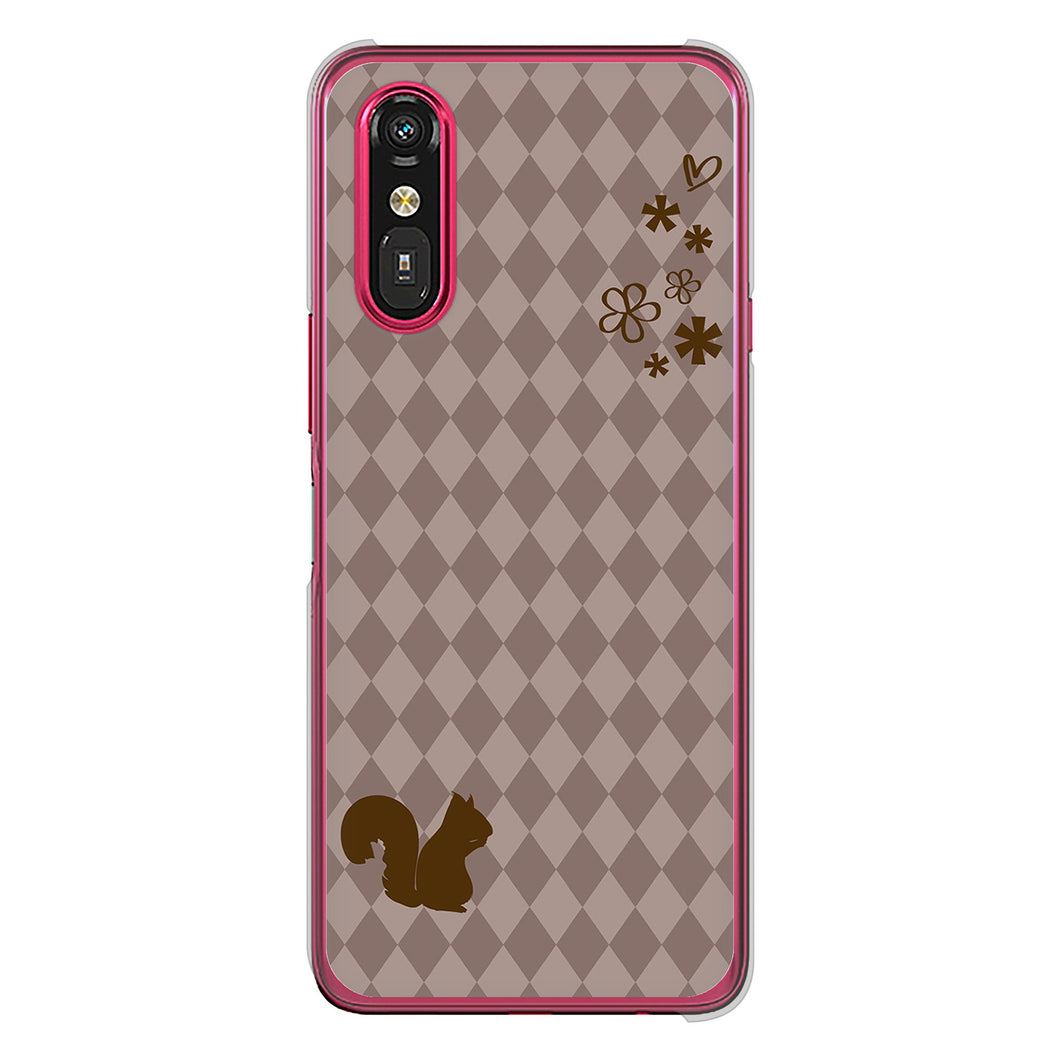 らくらくスマートフォン a A401FC  Y!mobile 高画質仕上げ 背面印刷 ハードケース 【515 リス】