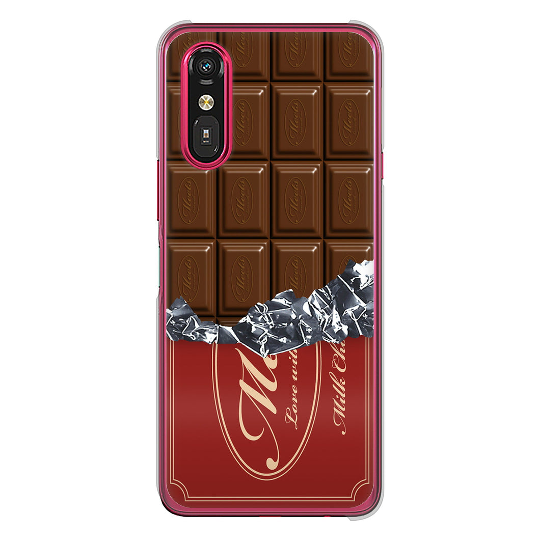 らくらくスマートフォン a A401FC  Y!mobile 高画質仕上げ 背面印刷 ハードケース板チョコ