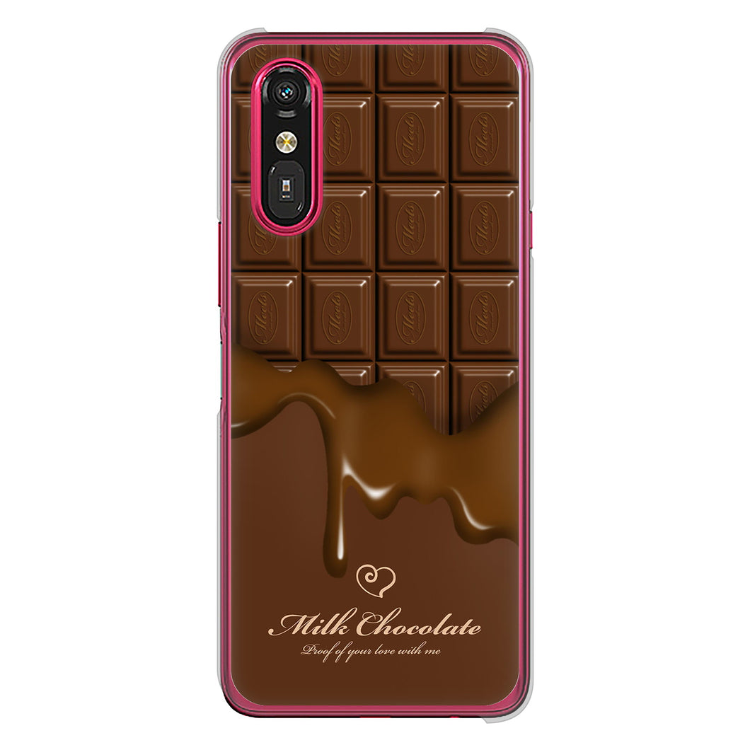 らくらくスマートフォン a A401FC  Y!mobile 高画質仕上げ 背面印刷 ハードケース板チョコ