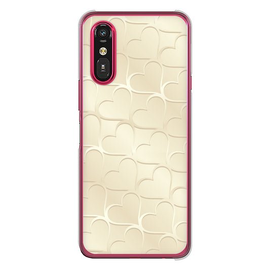 らくらくスマートフォン a A401FC  Y!mobile 高画質仕上げ 背面印刷 ハードケースかくれハート