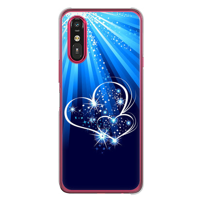 らくらくスマートフォン a A401FC  Y!mobile 高画質仕上げ 背面印刷 ハードケースきらめきハート