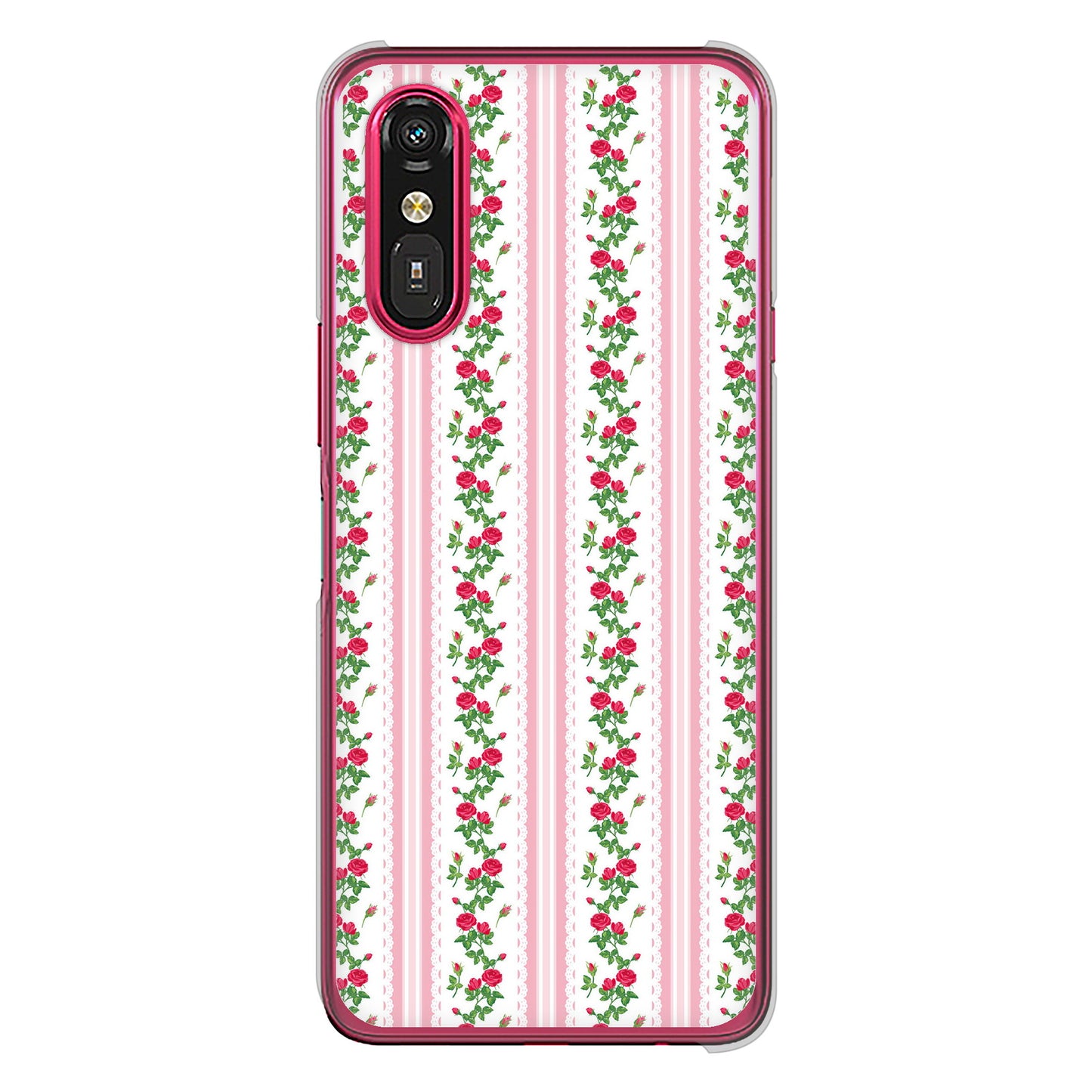 らくらくスマートフォン a A401FC  Y!mobile 高画質仕上げ 背面印刷 ハードケースイングリッシュガーデン