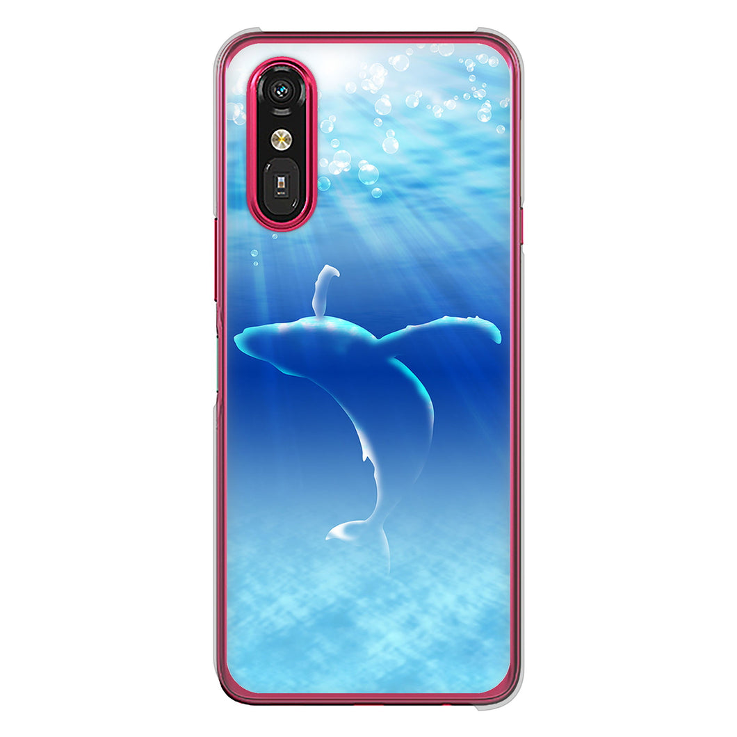 らくらくスマートフォン a A401FC  Y!mobile 高画質仕上げ 背面印刷 ハードケース海の守り神