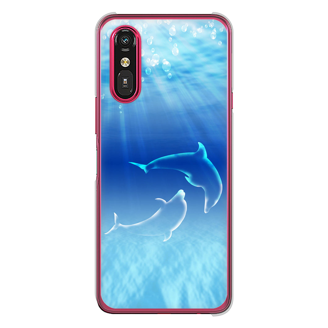らくらくスマートフォン a A401FC  Y!mobile 高画質仕上げ 背面印刷 ハードケース海の守り神