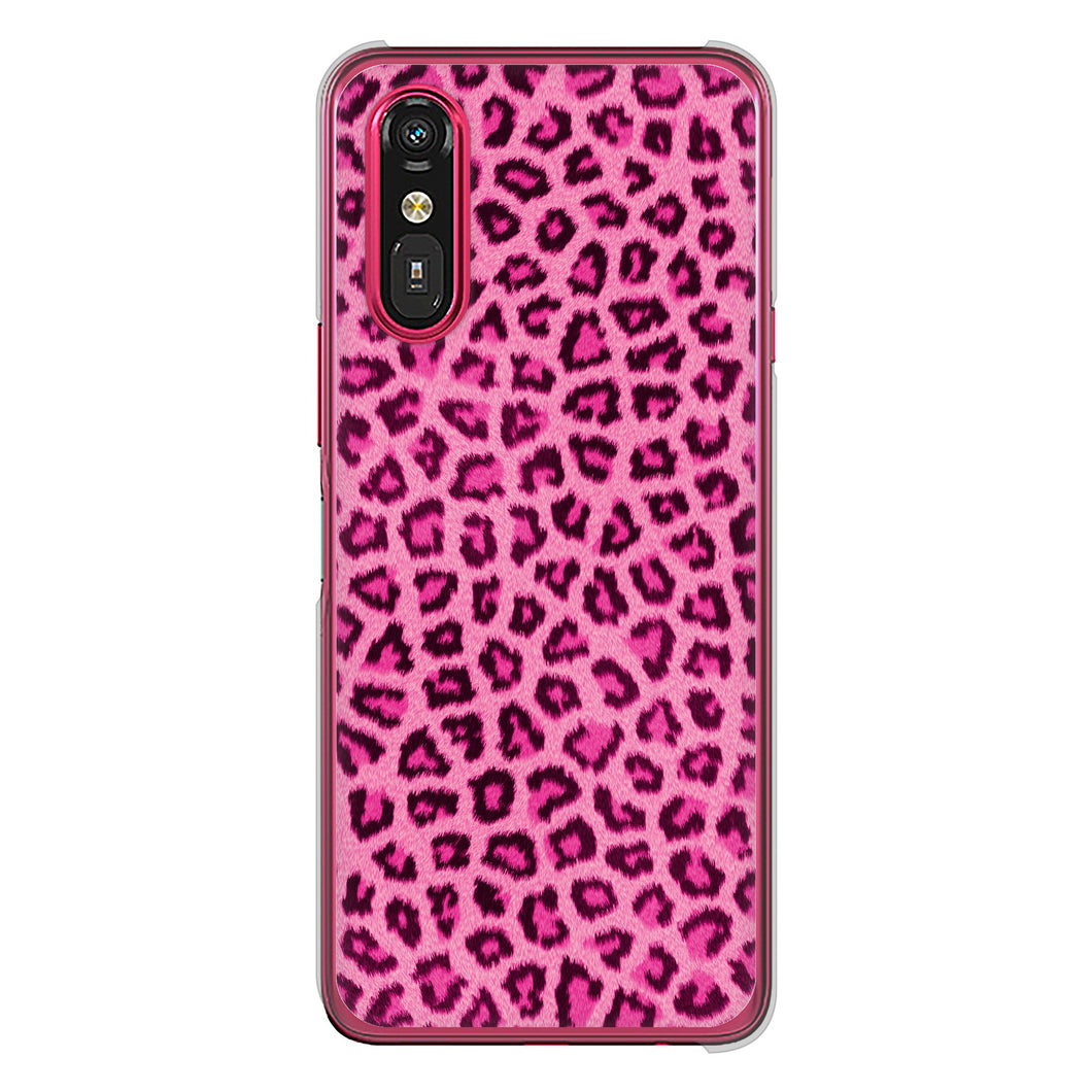 らくらくスマートフォン a A401FC  Y!mobile 高画質仕上げ 背面印刷 ハードケースヒョウ柄ベーシックS