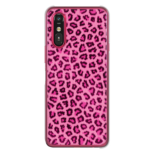 らくらくスマートフォン a A401FC  Y!mobile 高画質仕上げ 背面印刷 ハードケースヒョウ柄ベーシックS