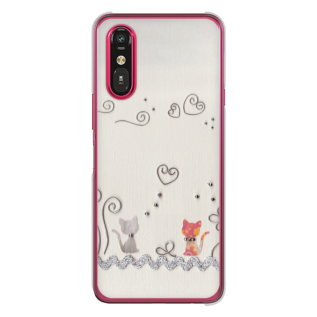 らくらくスマートフォン a A401FC  Y!mobile 高画質仕上げ 背面印刷 ハードケースクラフト写真ネコ