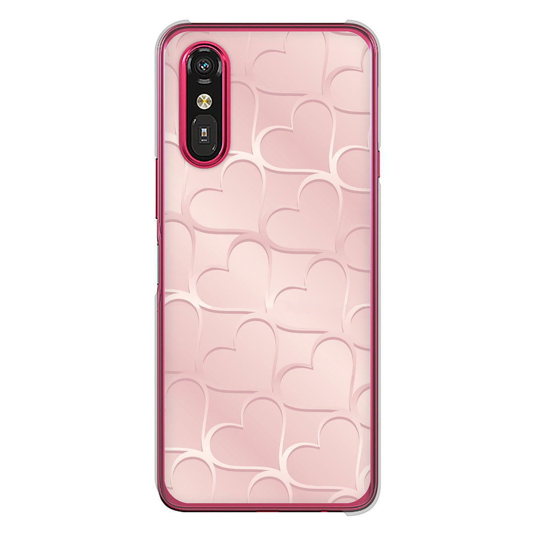 らくらくスマートフォン a A401FC  Y!mobile 高画質仕上げ 背面印刷 ハードケースかくれハート