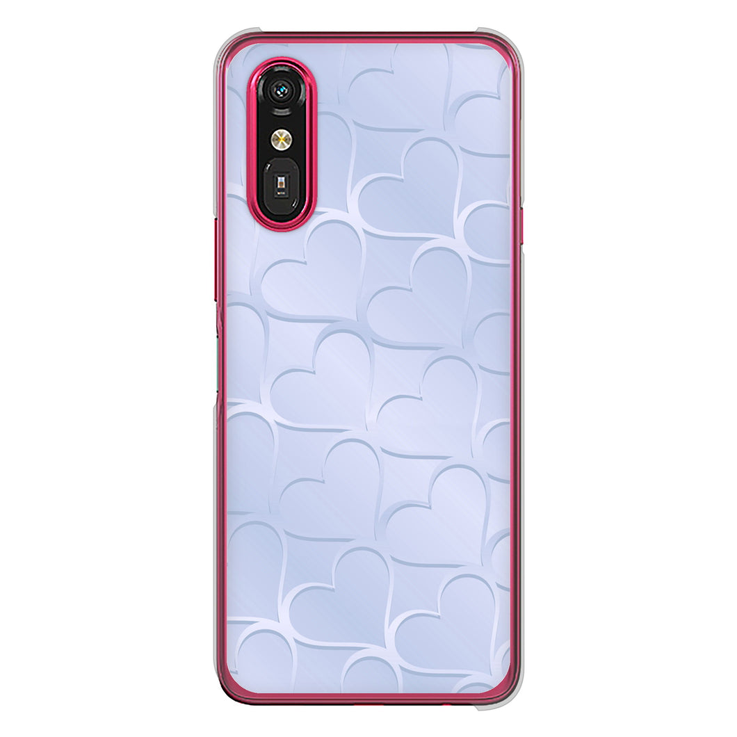 らくらくスマートフォン a A401FC  Y!mobile 高画質仕上げ 背面印刷 ハードケースかくれハート