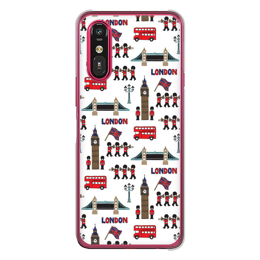 らくらくスマートフォン a A401FC  Y!mobile 高画質仕上げ 背面印刷 ハードケース 【EK811 ロンドンの街】
