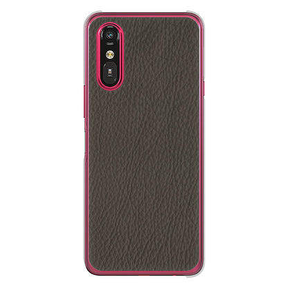 らくらくスマートフォン a A401FC  Y!mobile 高画質仕上げ 背面印刷 ハードケースレザー風