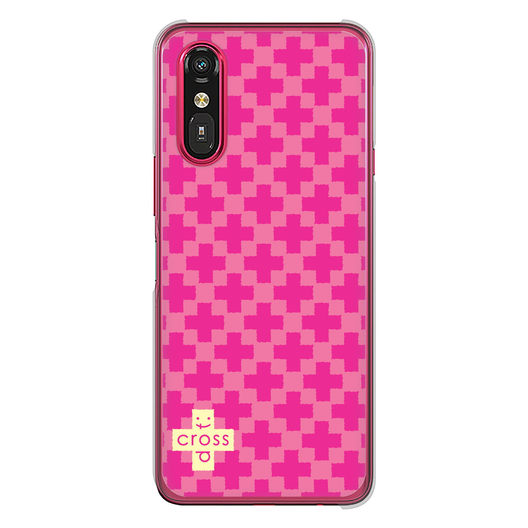 らくらくスマートフォン a A401FC  Y!mobile 高画質仕上げ 背面印刷 ハードケースクロスドット