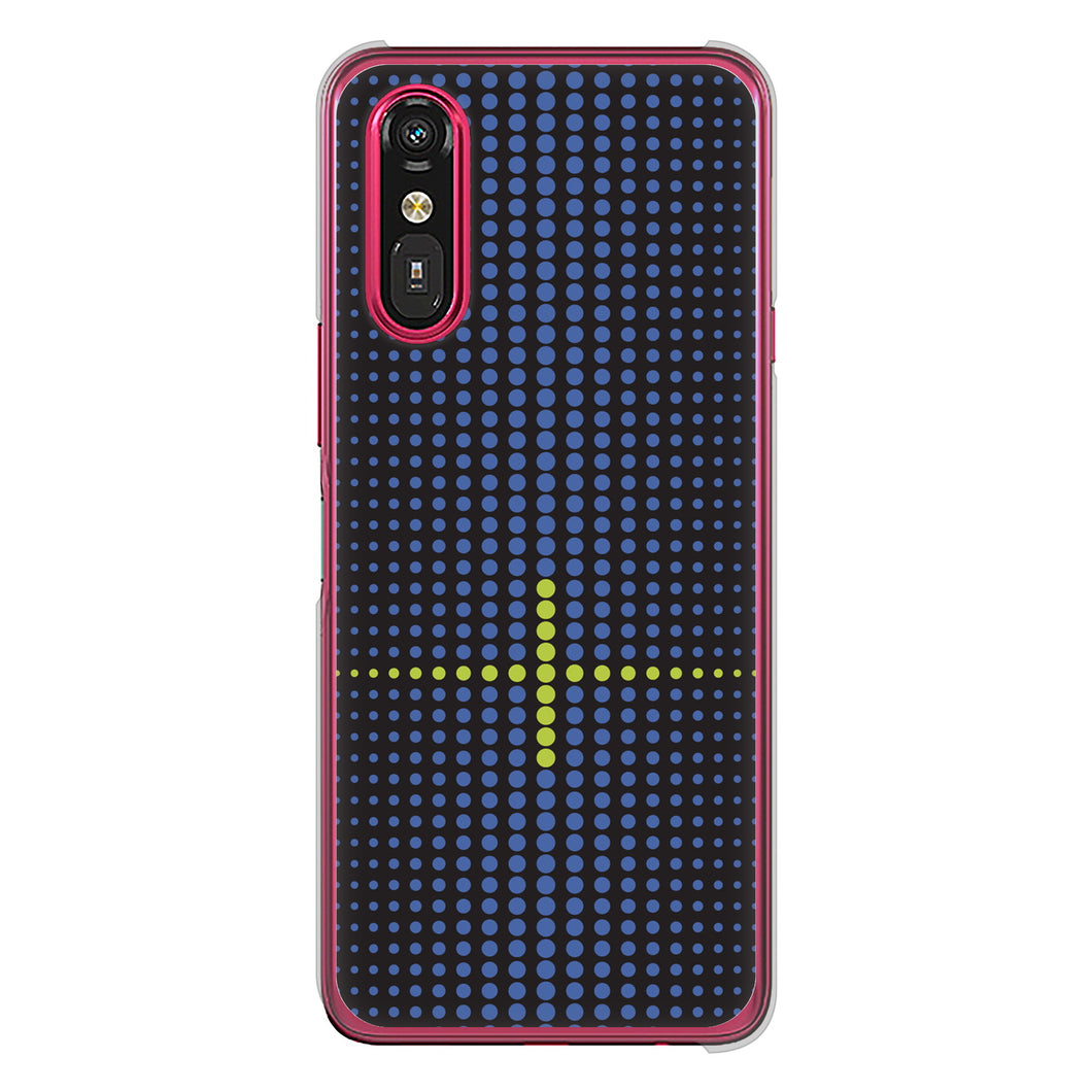 らくらくスマートフォン a A401FC  Y!mobile 高画質仕上げ 背面印刷 ハードケース 【IB907 グラデーションドット】