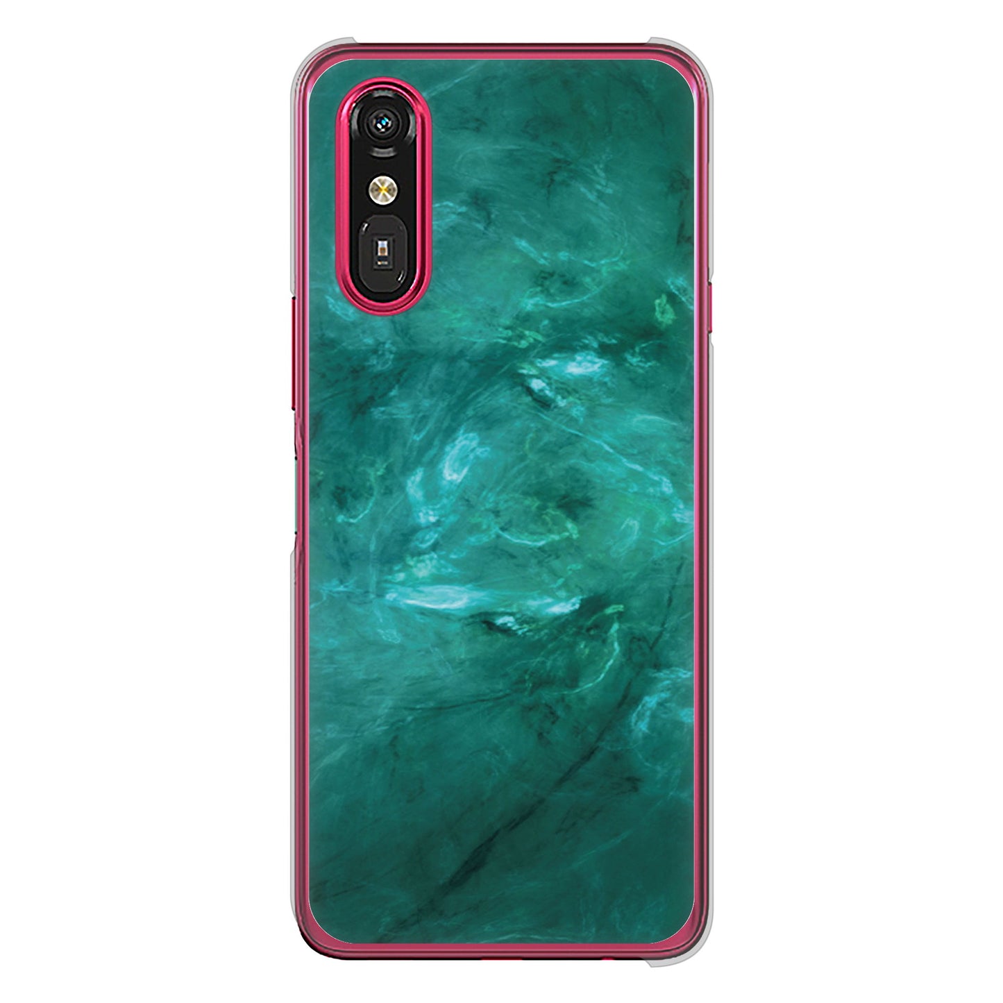 らくらくスマートフォン a A401FC  Y!mobile 高画質仕上げ 背面印刷 ハードケース大理石BK