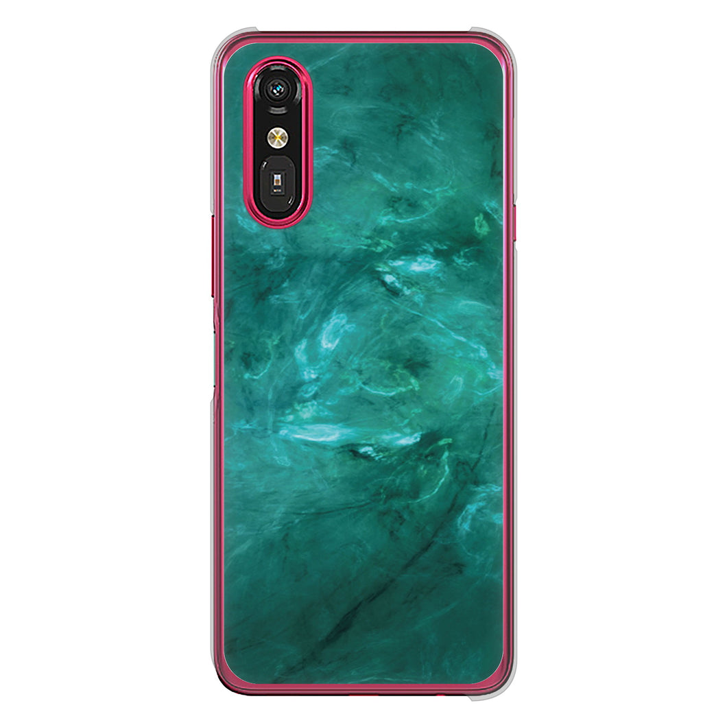 らくらくスマートフォン a A401FC  Y!mobile 高画質仕上げ 背面印刷 ハードケース大理石BK