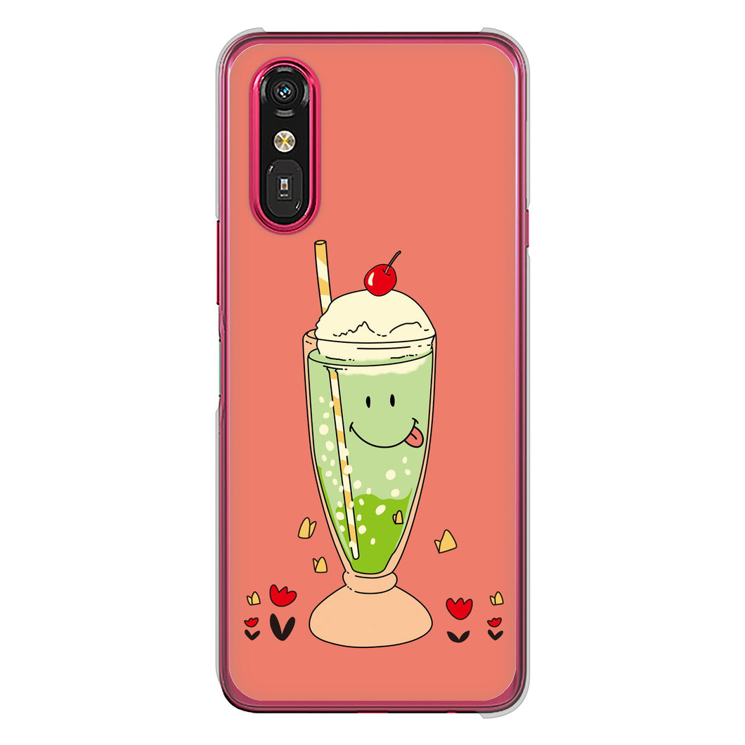らくらくスマートフォン a A401FC  Y!mobile 高画質仕上げ 背面印刷 ハードケーススイーツイラスト
