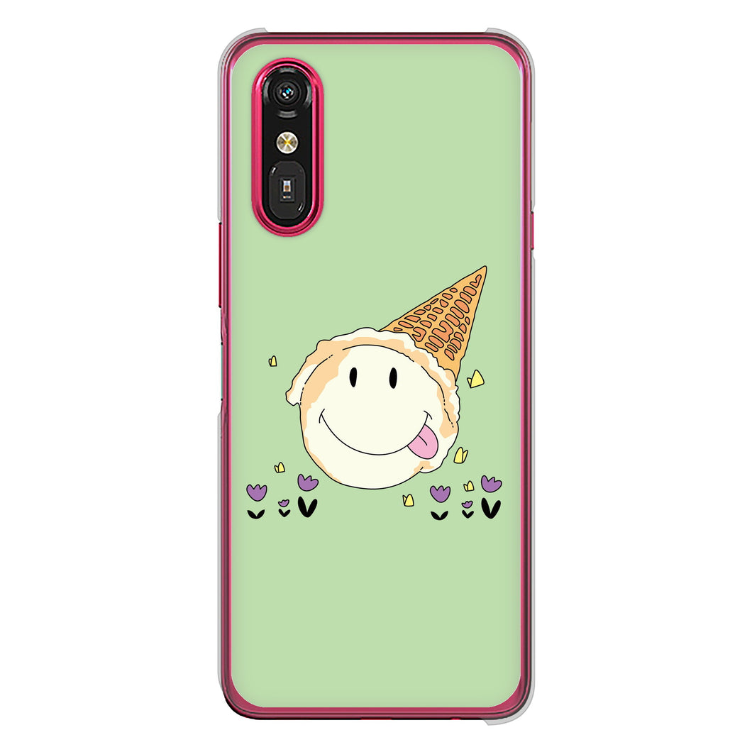 らくらくスマートフォン a A401FC  Y!mobile 高画質仕上げ 背面印刷 ハードケーススイーツイラスト