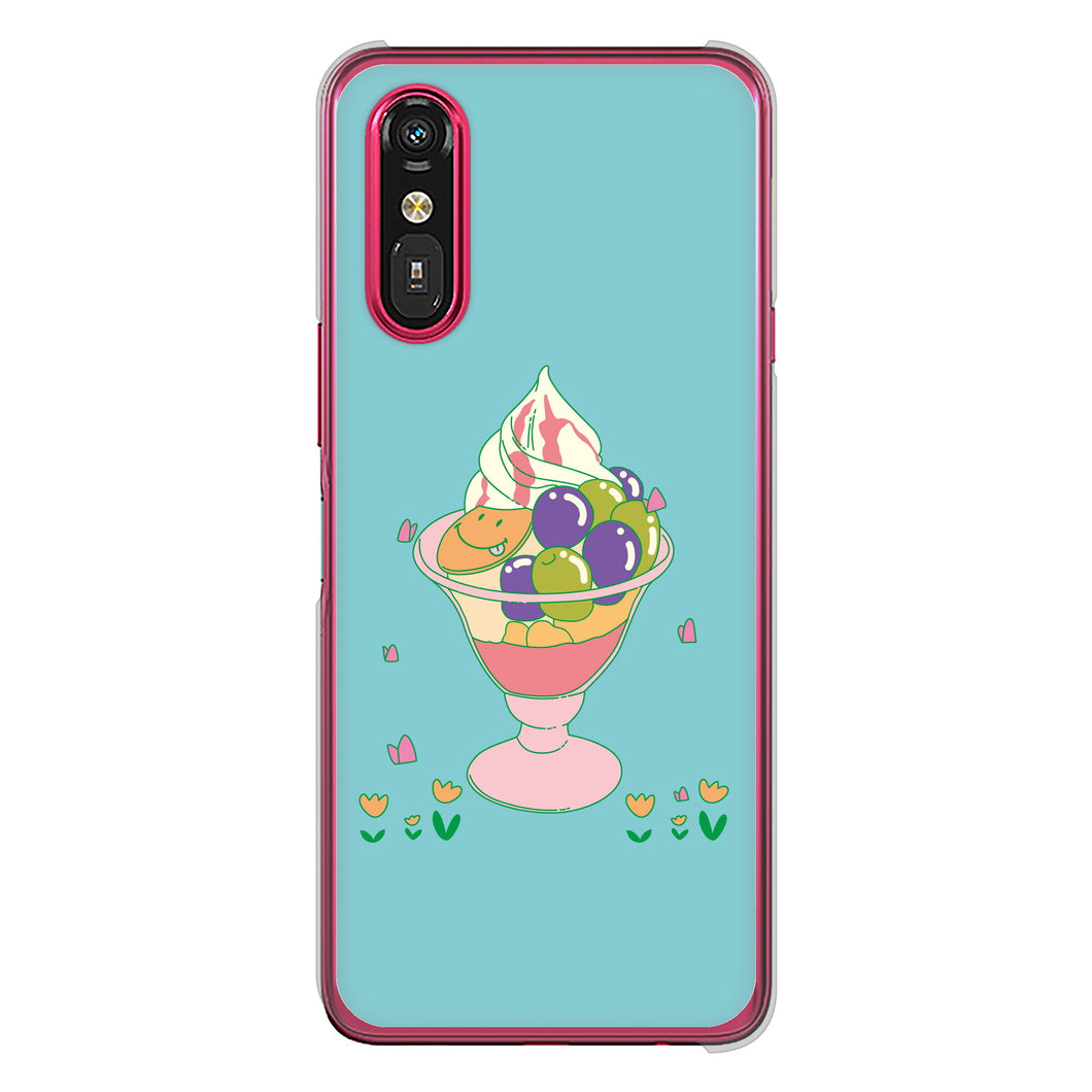 らくらくスマートフォン a A401FC  Y!mobile 高画質仕上げ 背面印刷 ハードケーススイーツイラスト