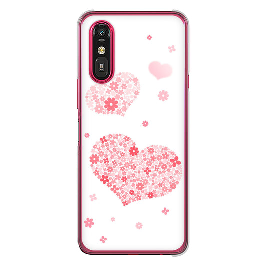 らくらくスマートフォン a A401FC  Y!mobile 高画質仕上げ 背面印刷 ハードケースビッグハート