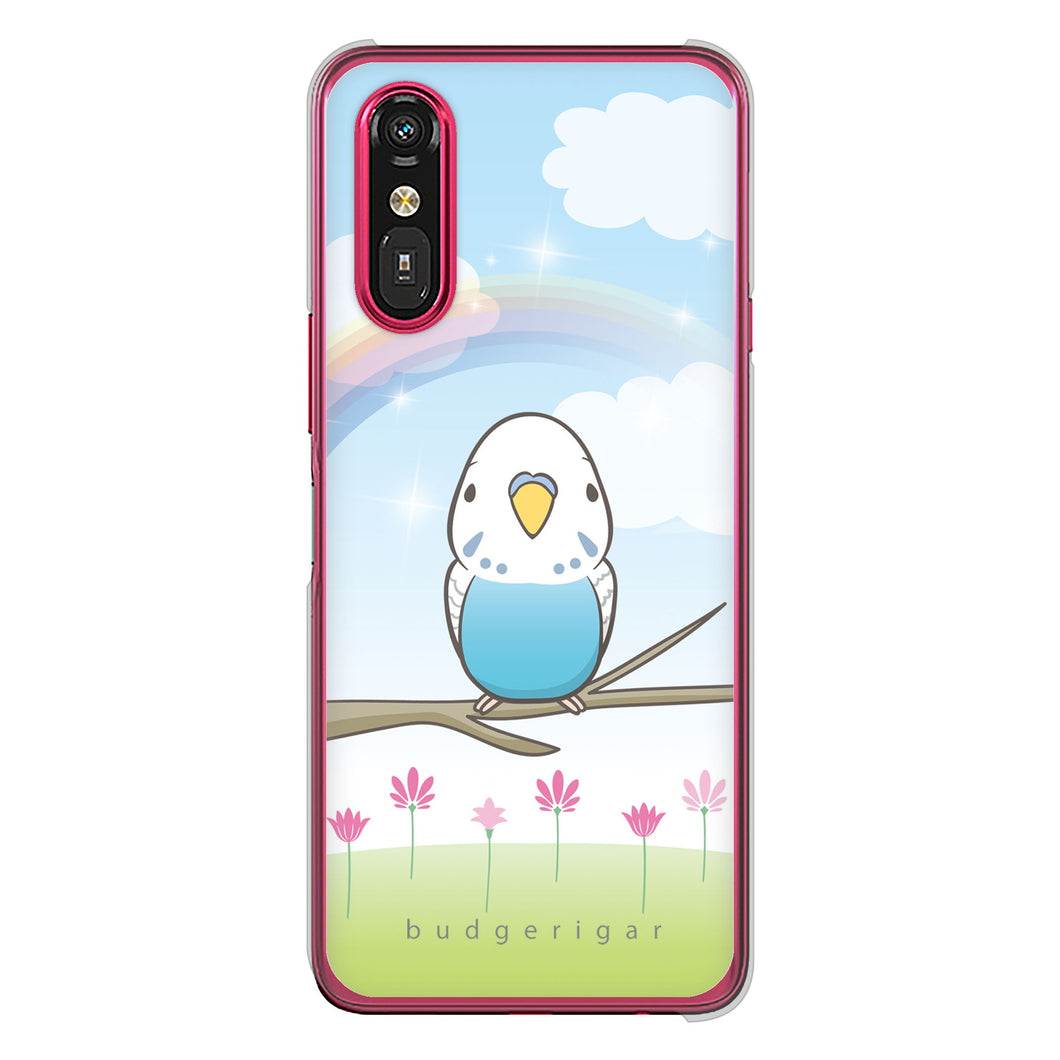 らくらくスマートフォン a A401FC  Y!mobile 高画質仕上げ 背面印刷 ハードケースセキセイインコ