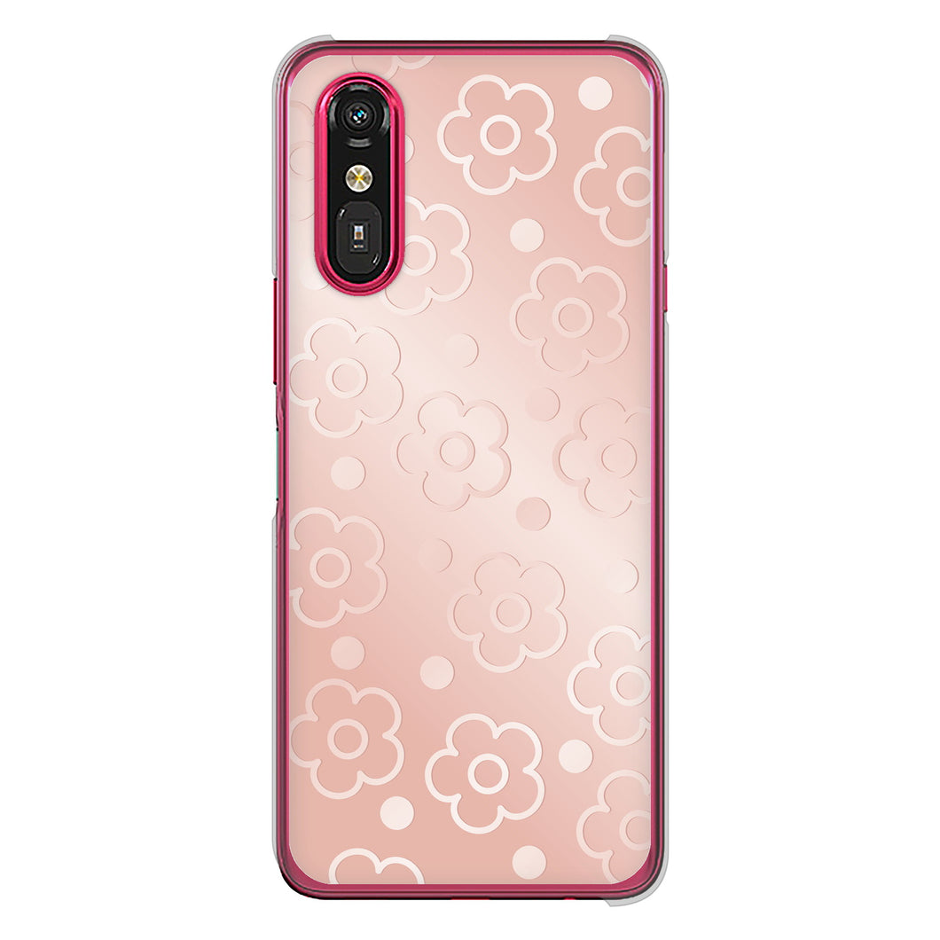 らくらくスマートフォン a A401FC  Y!mobile 高画質仕上げ 背面印刷 ハードケースエンボス風デイジーシンプル
