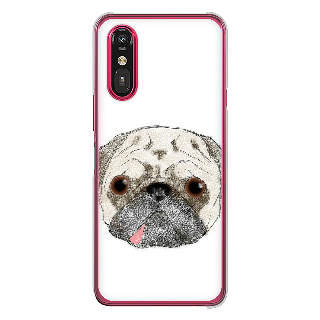らくらくスマートフォン a A401FC  Y!mobile 高画質仕上げ 背面印刷 ハードケースパグ