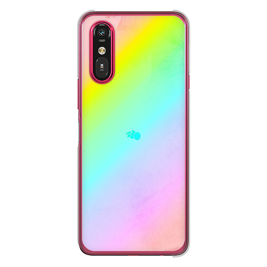 らくらくスマートフォン a A401FC  Y!mobile 高画質仕上げ 背面印刷 ハードケースパステルアート