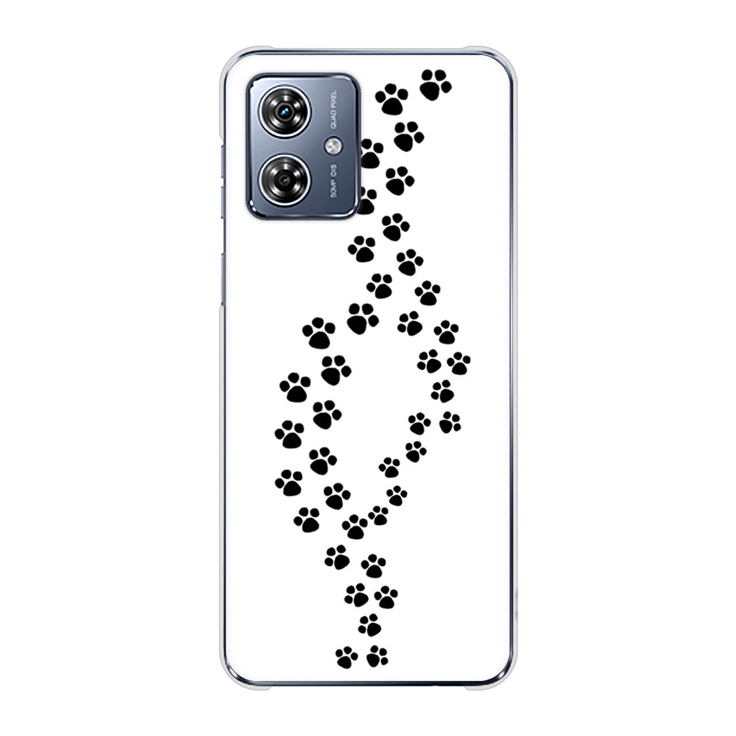 moto g64y 5G A401MO Y!mobile 高画質仕上げ 背面印刷 ハードケース 【066 あしあと】