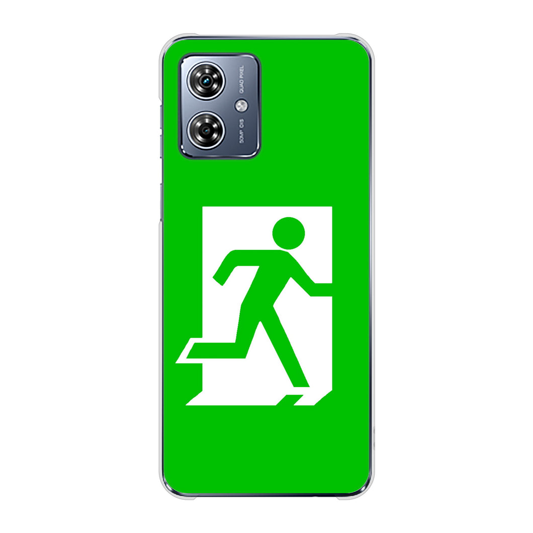 moto g64y 5G A401MO Y!mobile 高画質仕上げ 背面印刷 ハードケース 【163 非常口】