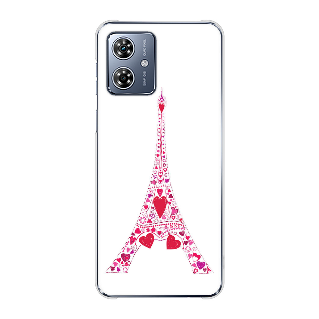 moto g64y 5G A401MO Y!mobile 高画質仕上げ 背面印刷 ハードケースLOVE フランス