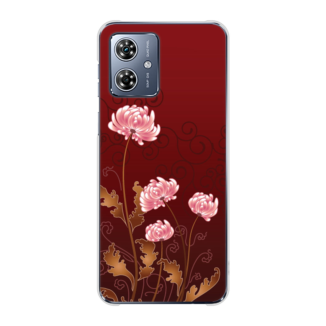 moto g64y 5G A401MO Y!mobile 高画質仕上げ 背面印刷 ハードケース 【375 優美な菊】