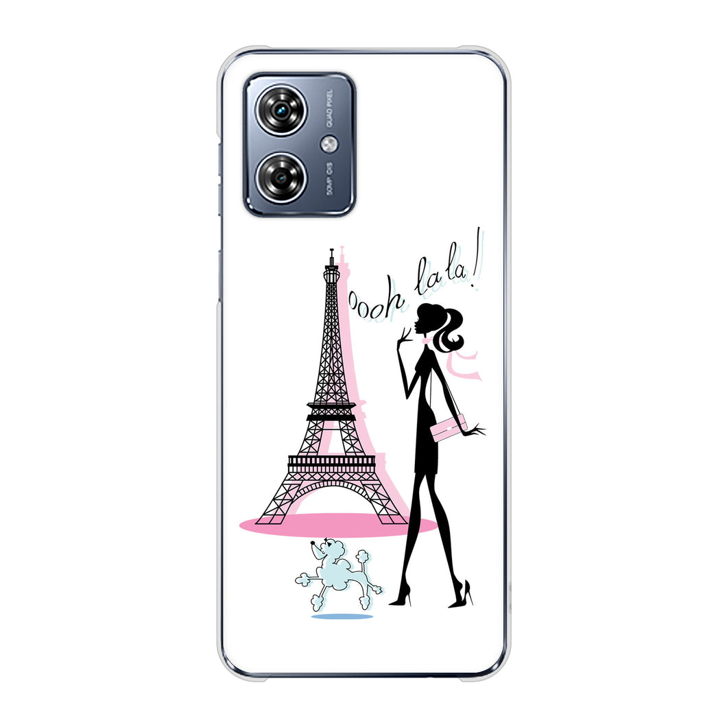 moto g64y 5G A401MO Y!mobile 高画質仕上げ 背面印刷 ハードケースLOVE フランス