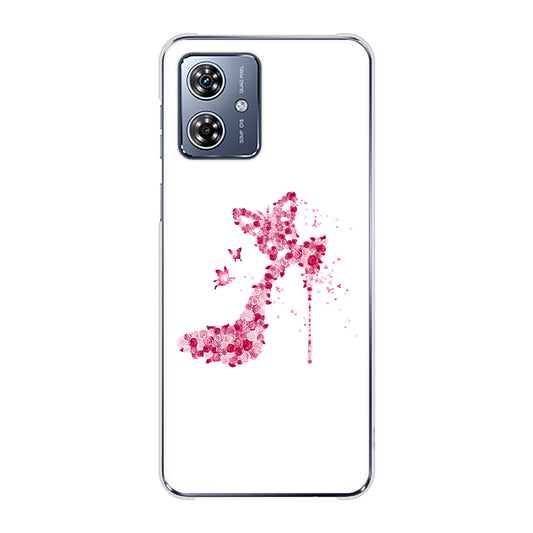 moto g64y 5G A401MO Y!mobile 高画質仕上げ 背面印刷 ハードケース 【387 薔薇のハイヒール】