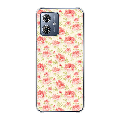 moto g64y 5G A401MO Y!mobile 高画質仕上げ 背面印刷 ハードケース北欧の小花