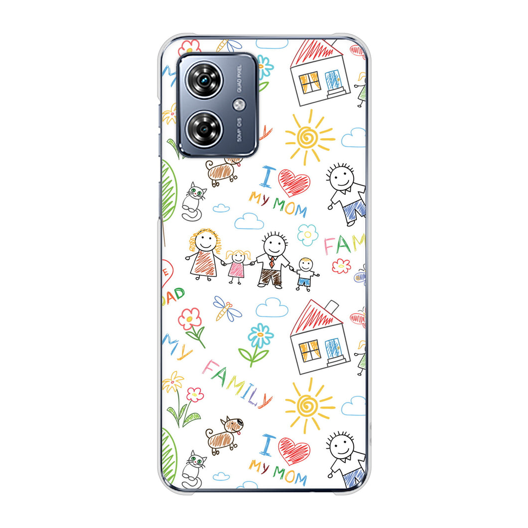 moto g64y 5G A401MO Y!mobile 高画質仕上げ 背面印刷 ハードケースカップル＆ファミリー