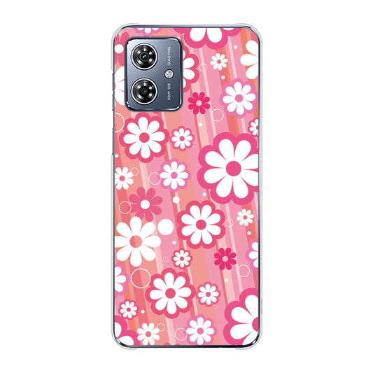 moto g64y 5G A401MO Y!mobile 高画質仕上げ 背面印刷 ハードケース 【751 マーガレット（ピンク系）】