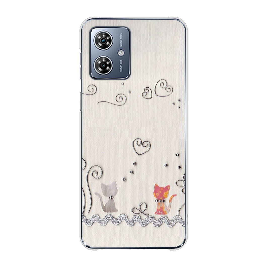 moto g64y 5G A401MO Y!mobile 高画質仕上げ 背面印刷 ハードケースクラフト写真ネコ