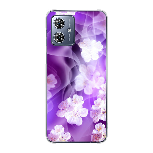 moto g64y 5G A401MO Y!mobile 高画質仕上げ 背面印刷 ハードケース 【1211 桜とパープルの風】