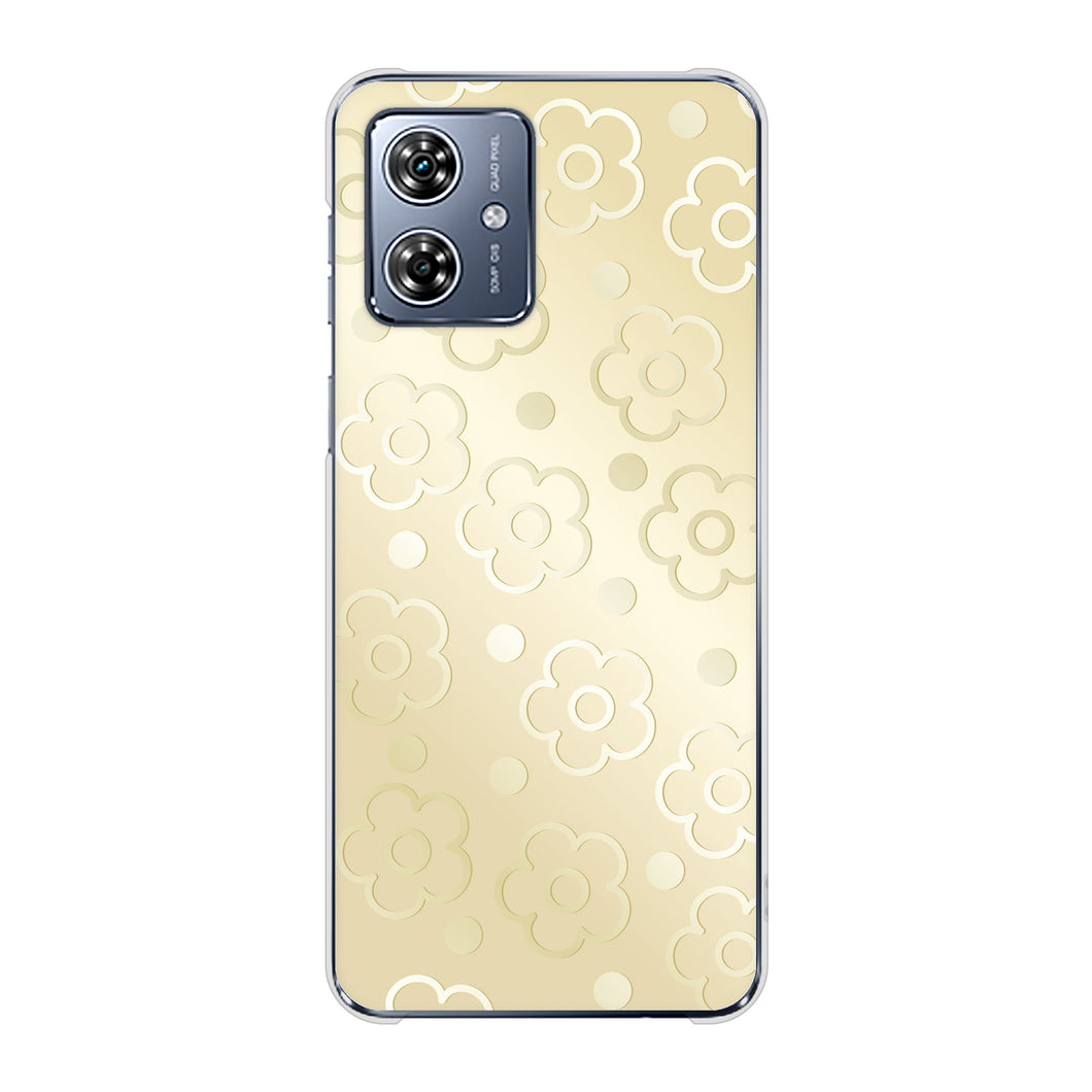 moto g64y 5G A401MO Y!mobile 高画質仕上げ 背面印刷 ハードケースエンボス風デイジーシンプル